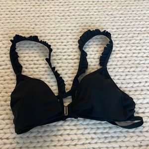 Victoria’s Secret Black Ruffle Bikini Top